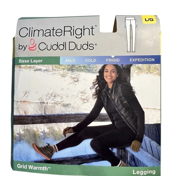 NIB Climate Right by Cuddl Duds Base Layer Grid Warmth Leggings for Women - Picture 7 of 7
